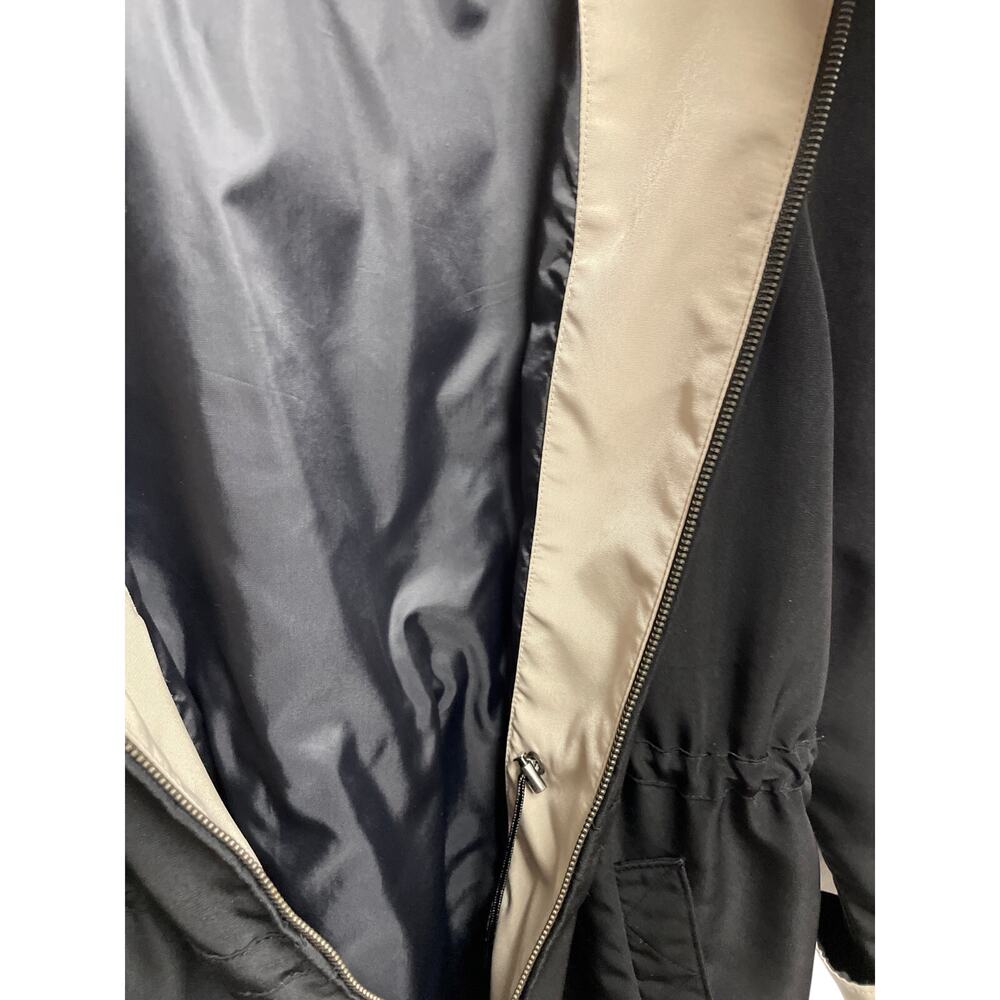 Jones New York Black And Tan Lightweight Women's Rain Coat Jacket - Size XL - Picture 7 of 12